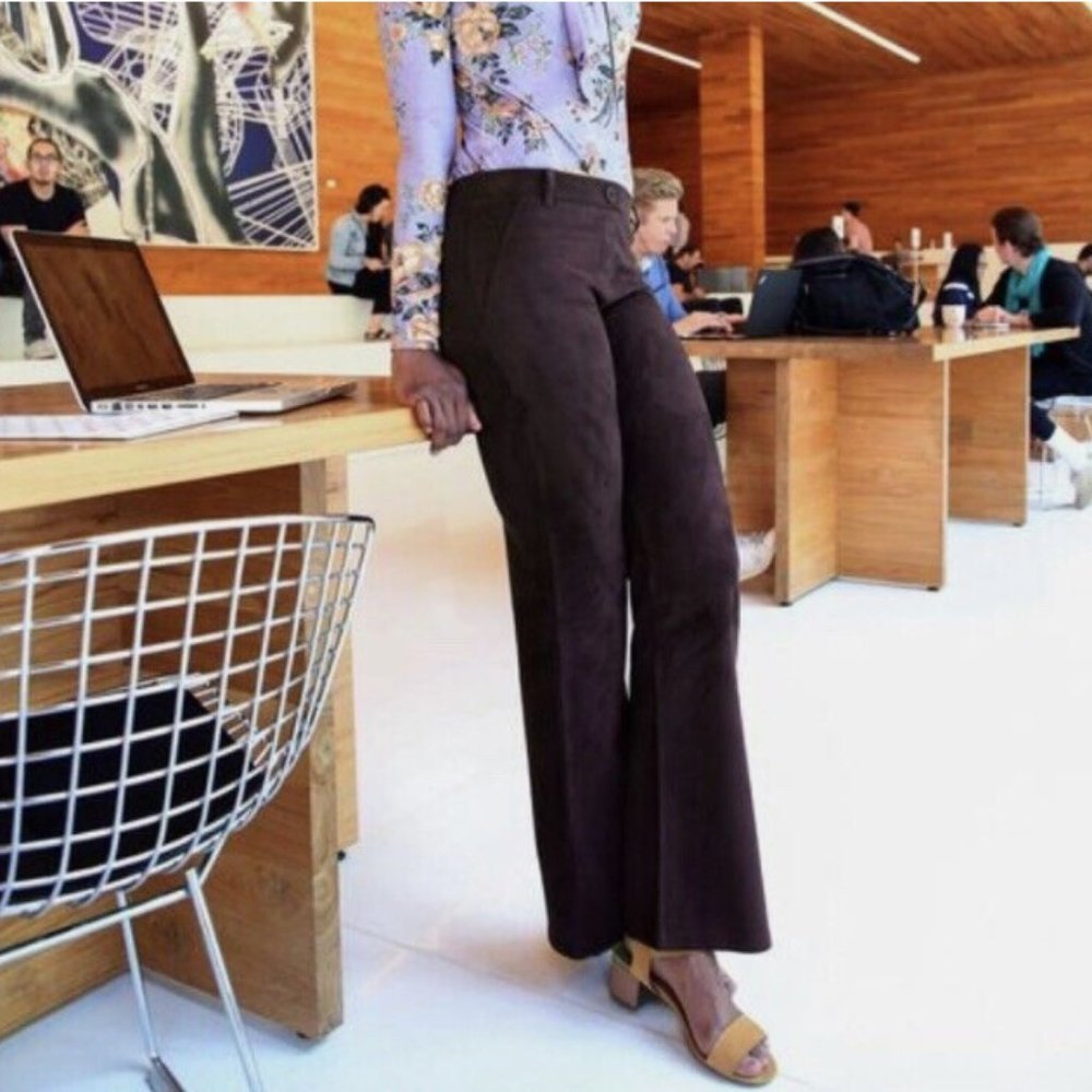 NWT Betabrand Brown Faux Suede Yoga Dress Pants - Size 2XL petite (16-18)